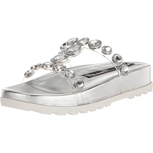 Karl Lagerfeld Paris womens Belinda Jeweled Platform Sandal
