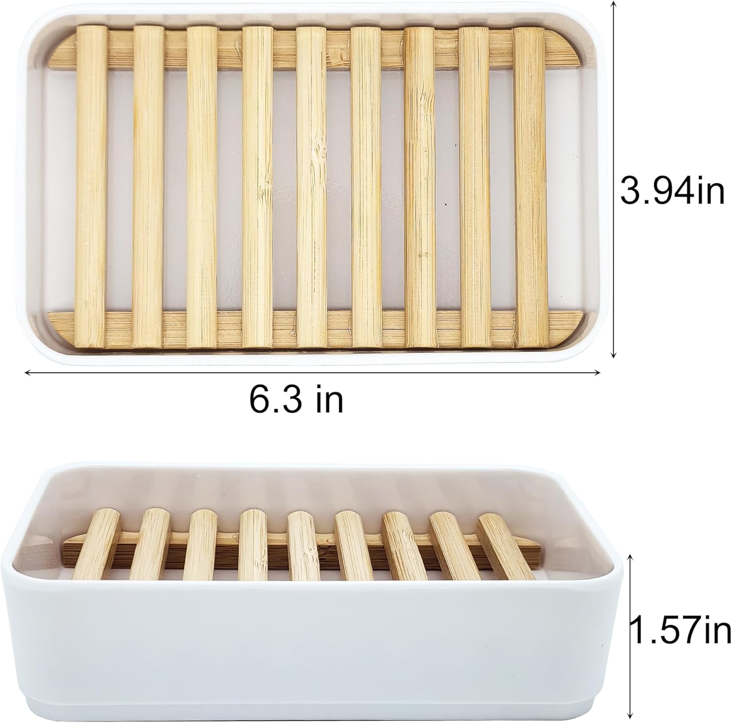 Soap Dish Holder, Bboo Self-Draining Soap Box, Soap Dishes Holder for