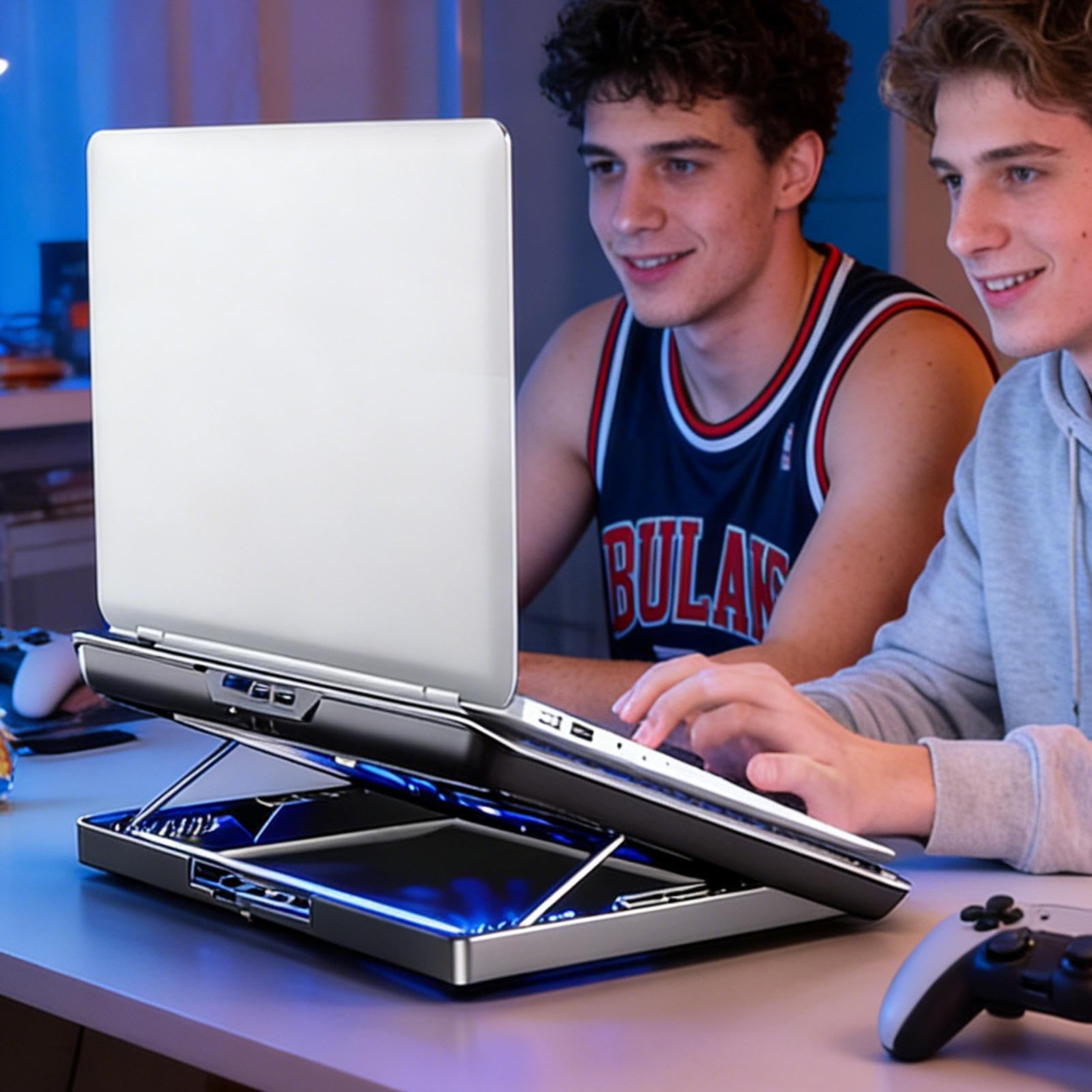 Laptop-Kühler Verstellbare Laptop Kühlung Unterlage | Leise Laptop Kühlung aus Aluminiumlegierung Für Keyboard Handy Tablet Buch Schreibtisch Homeoffice Studentenzimmer