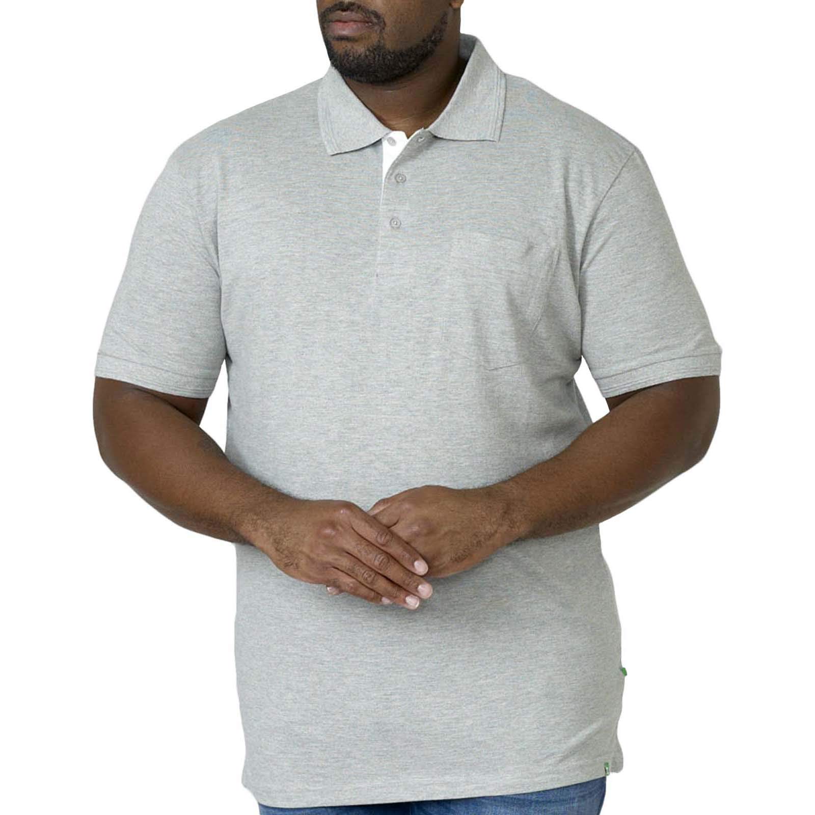 D555 Men's Charcoal Duke King Size Polo Shirt - Grey - 5XL
