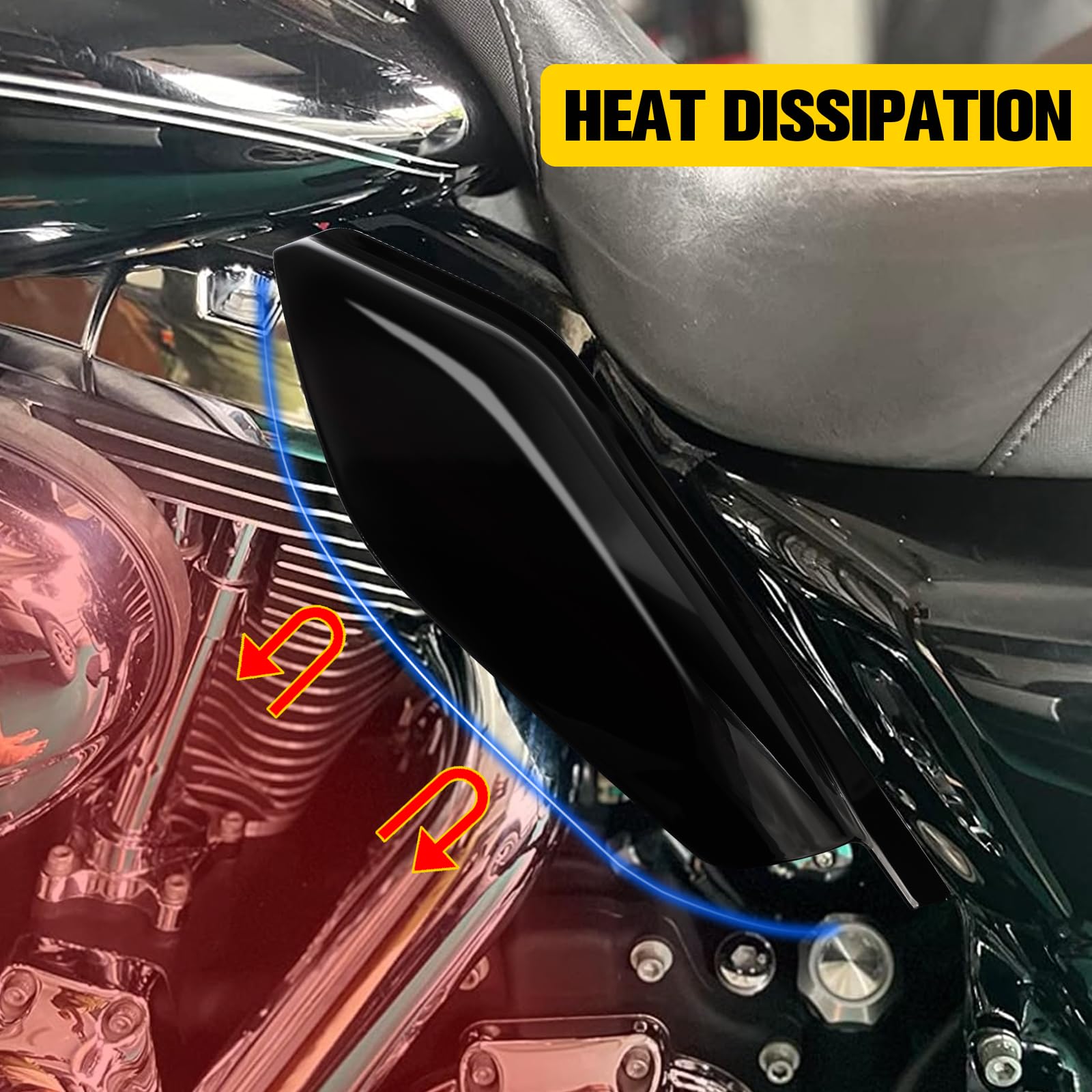 Luftabweiser Mit Hitzeschild Für Harley Touring 2009-2024 - Road King, Street Glide & Mehr