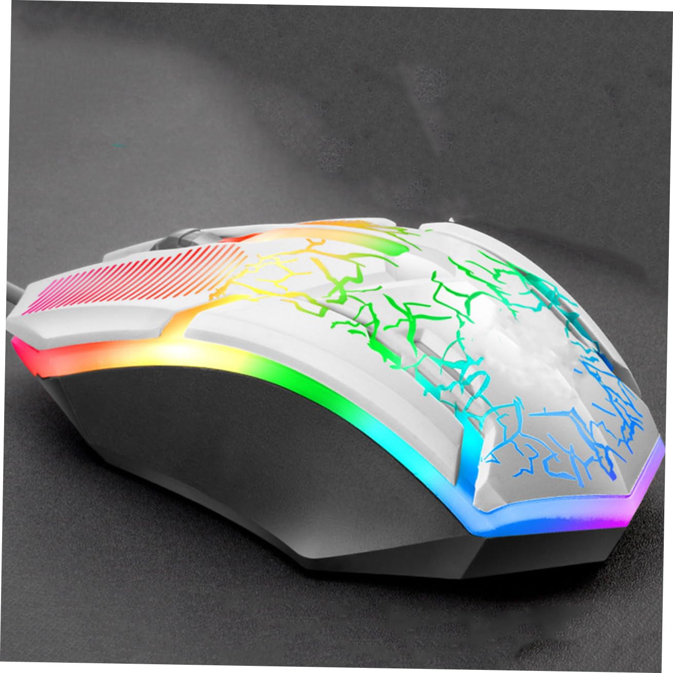 Angoily Teclado Mecánico Retroiluminado con Cable Ratón USB Ergonómico Teclas para Juegos Calidad