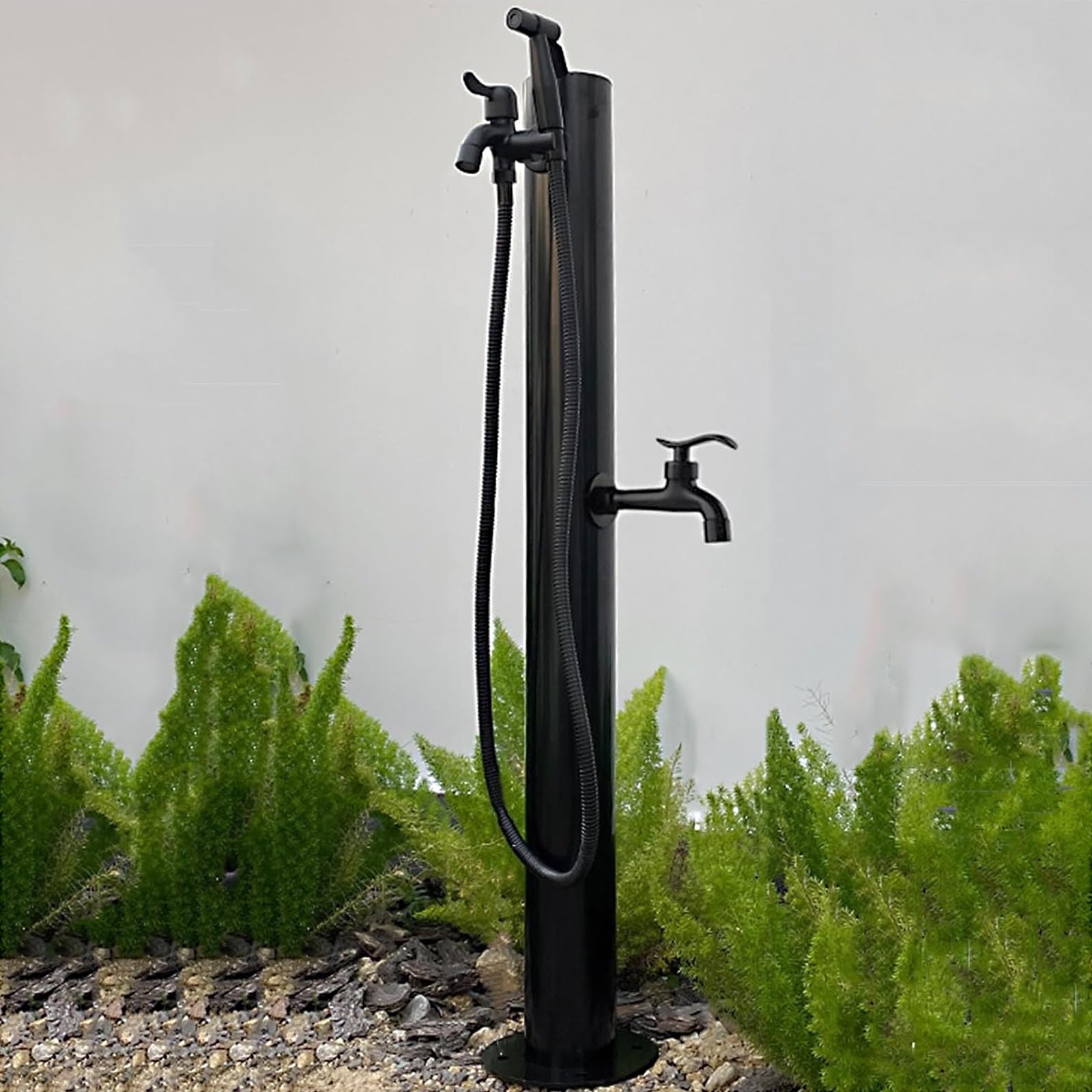 Grifo de agua para exteriores sin heladas con doble boquilla para riego de jardín y uso en el patio trasero