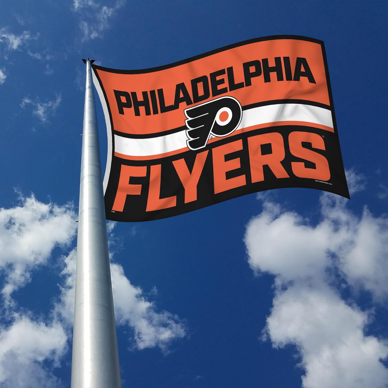 Rico Industries NHL Hockey Philadelphia Flyers Bold 3' x 5' Banner Flag Single Sided - Indoor or Outdoor - Home Décor