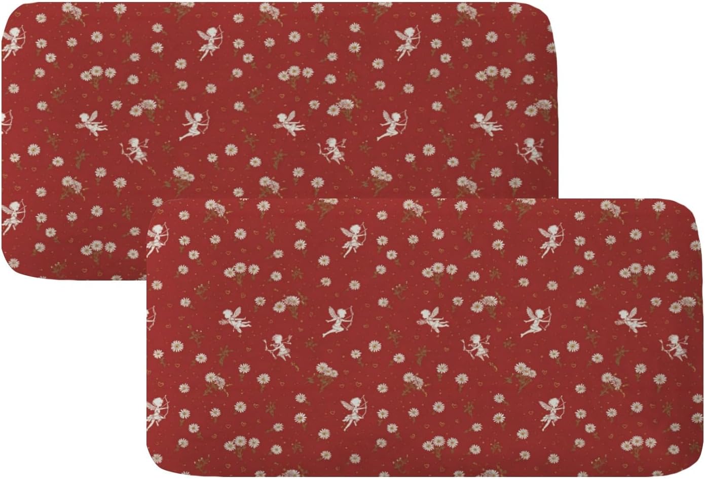 Daisy Angel Art Loveseat Covers Couch Covers for 2 Cushion Couch, 2-Piece Stretch Sofa Slipcovers Anti-Slip Washable Furniture Protectors for Dogs Pets