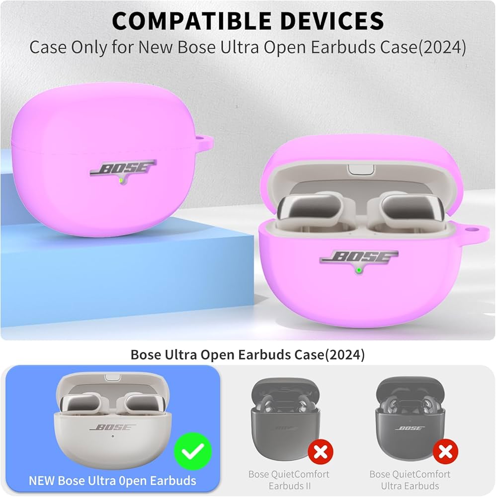 Bose Ultra Open Earbudsとシリコンケース Amazon.com: Bose Ultra Open Earbuds Silicone Case Cover, Black