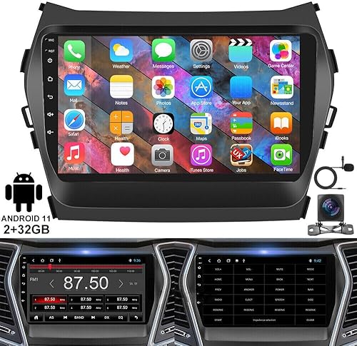 Miniatura 4 de Android 13 reproductor de radio estéreo para coche para Hyundai IX45 Santa FE 2013-2018 9 pulgadas pantalla táctil receptor de audio para coche con