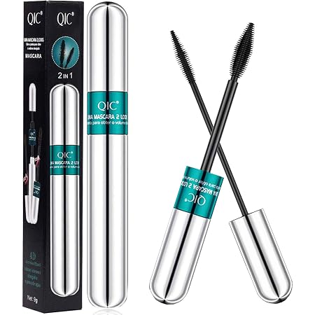 Saashi QIC 4D Silk Fiber Lash Mascara 2 in 1 Thrive Waterproof Lengthening.