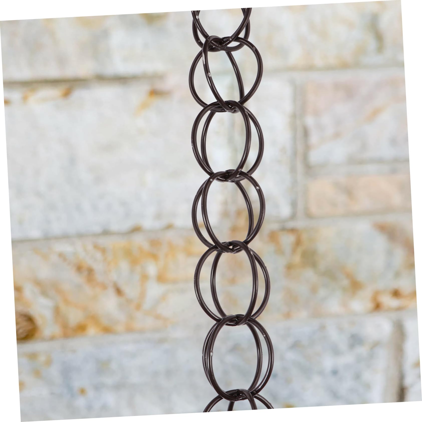 Chaîne de Pluie Décorative pour Villa Chaîne Écoulement Eau de Toiture Résistante Corrosion Alternative Aux Gouttières Effet Sonore Apaisant