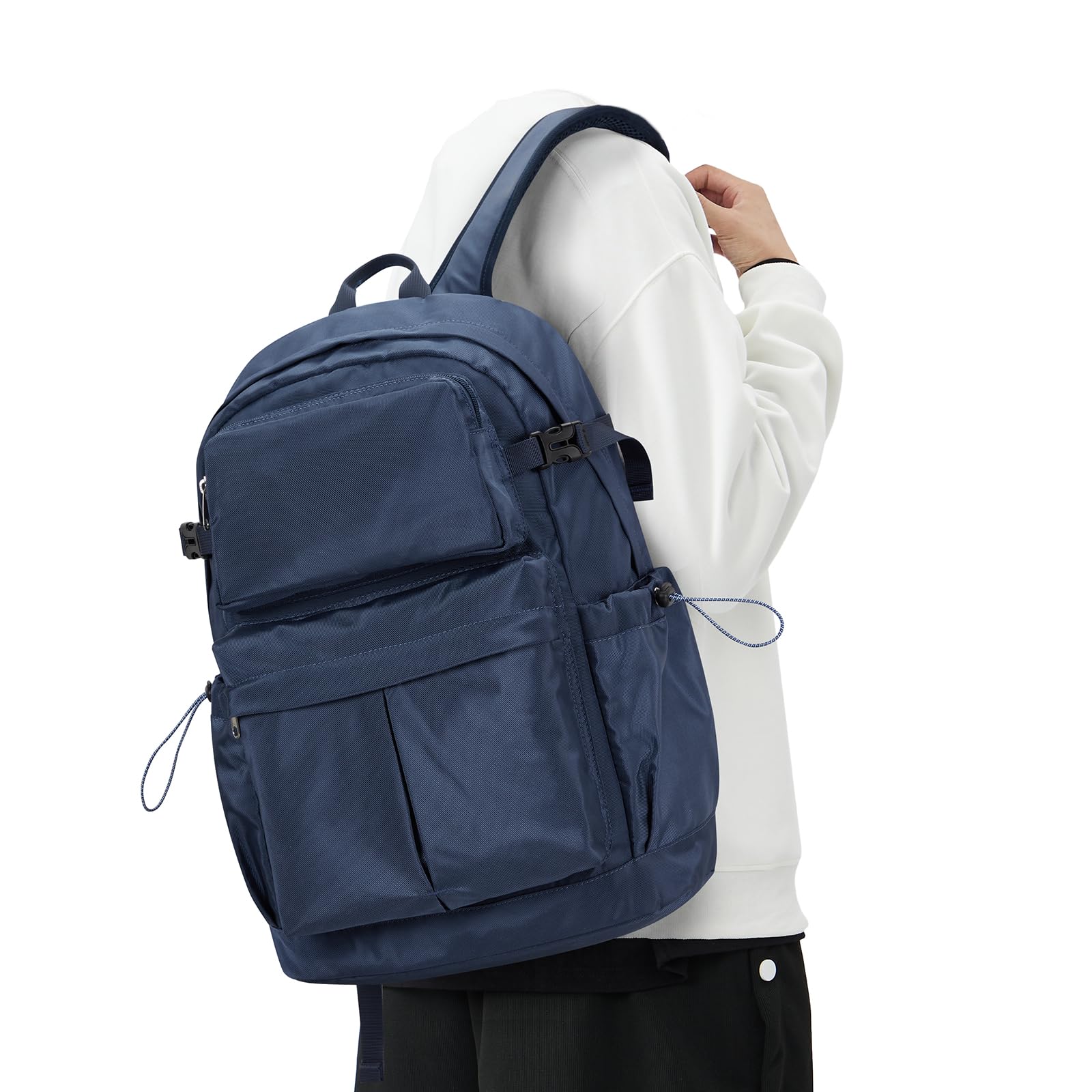 WEPOET Travel Backpack For Women Men Waterproof Airline Approved Carry On Backpack Laptop backpack 15.6 Inch Lightweight Work Teacher Backpack(Dark