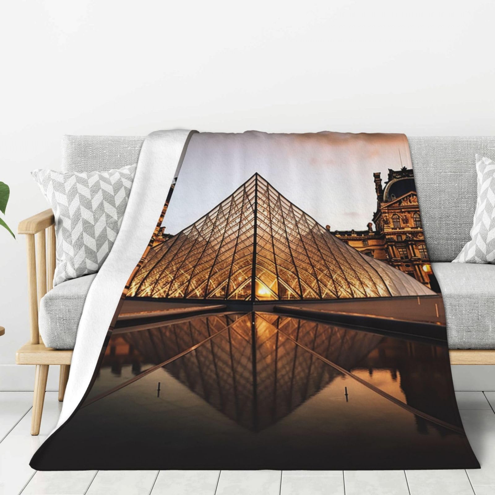 Couverture polaire en flanelle douce pour lit et canapé - 127x101 cm