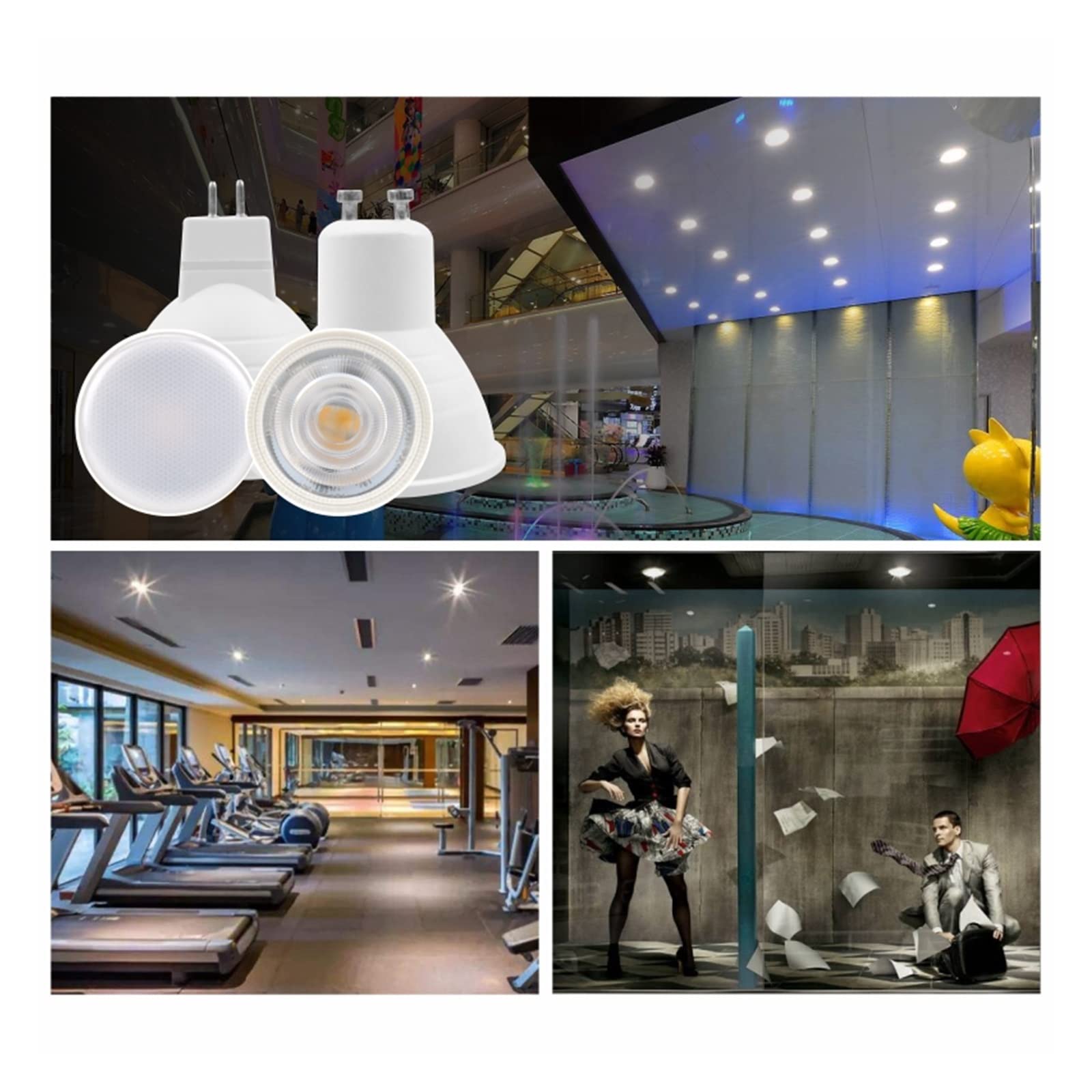 10pcs MR16 GU10 E27 E14 Lampadina a LED 6W 220V Lampada a LED Faretto Faretto a LED Illuminazione a 24/120 Gradi (Color : 220v, Size : 24 Warm WHITE-GU10)