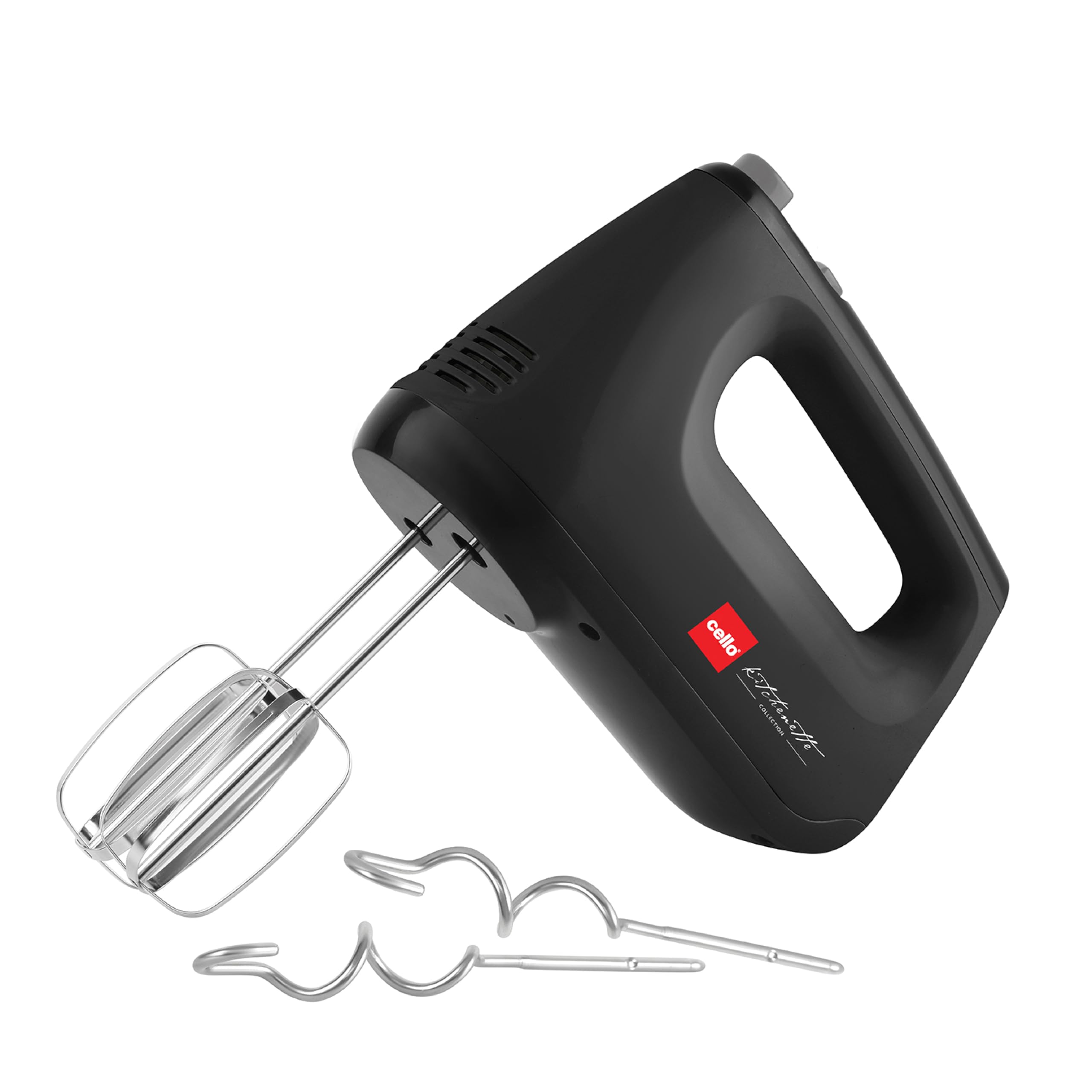 Supreme Plus Hand Beater 400 W Black | 5 Speed Control Knob | Stainless Steel Dough Hooks & Detachable Beaters | For Whisking, Whipping, Kneading, Blending | Lightweight | 1 Year Warranty
