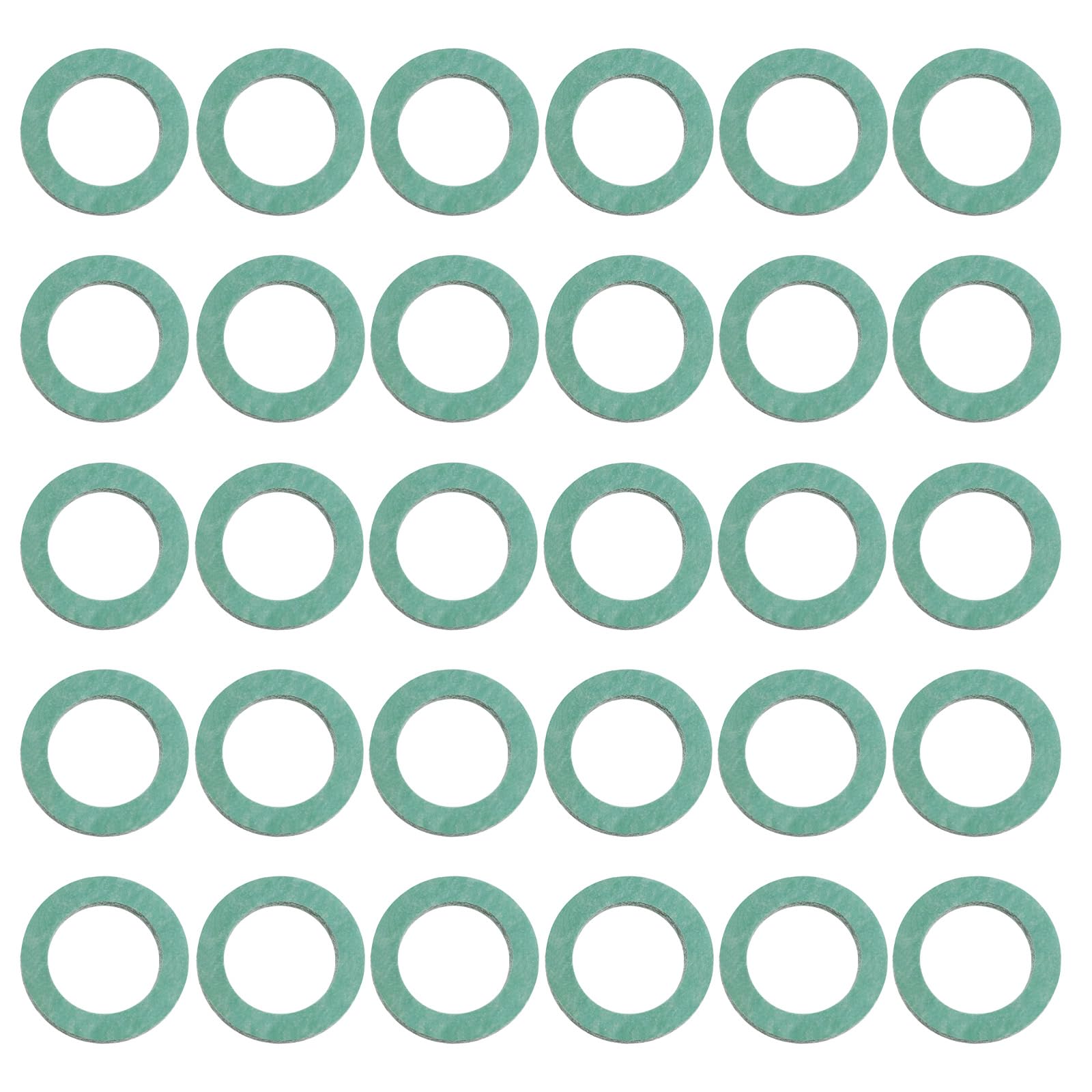 SG Store 30pcs Green Fibre Washer 1/2 Inch (18 x 12 x 1.5 mm) Sealing Washers High Temperature Fibre Washer for Gas Hob Boiler Diverter Valve