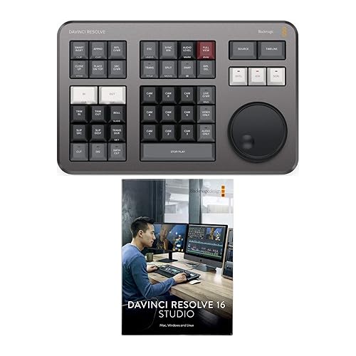 Blackmagic Design Davinci Resolve Studio (Activation Key) with Davinci Resolve Speed Editor Bundle (2 Items)