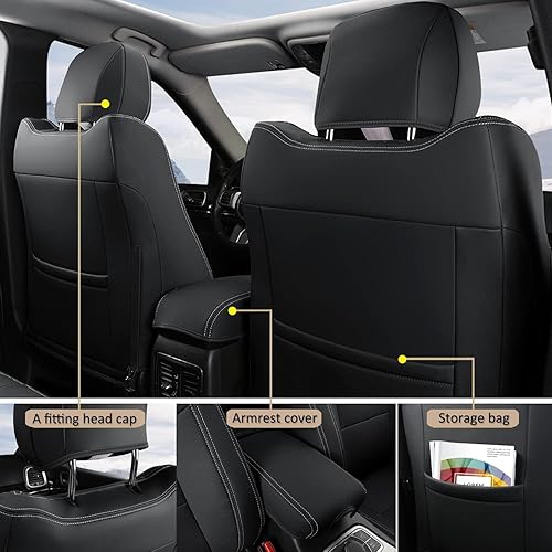 Miniatura 3 de GIANT PANDA Fundas personalizadas para asientos delanteros de automóvil para Jeep Grand Cherokee Laredo Limited Overland Altitude Summit Upland 2011