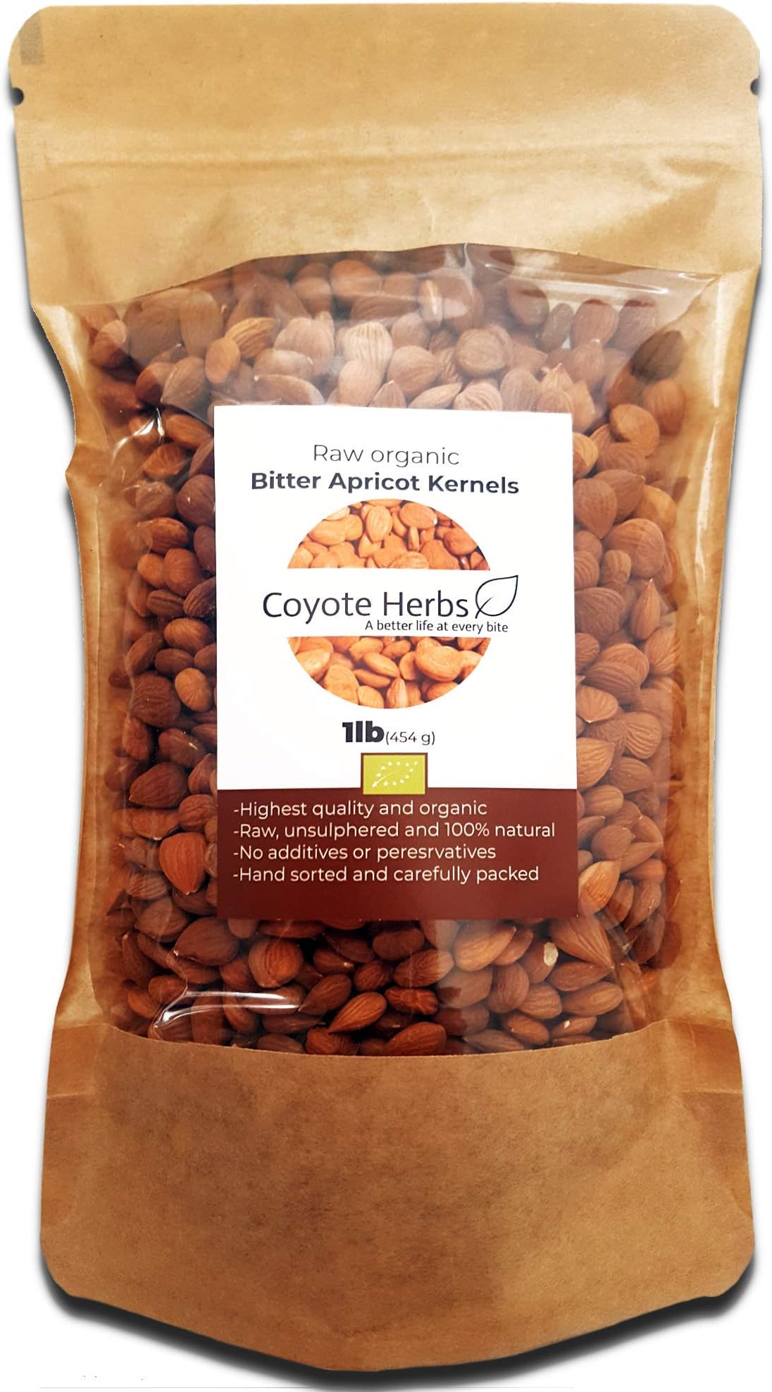 Apricot kernels/natural/organic/raw/bitter apricot kernel seeds/Vitamin b17/Certified/ 1 POUND (16 OZ)