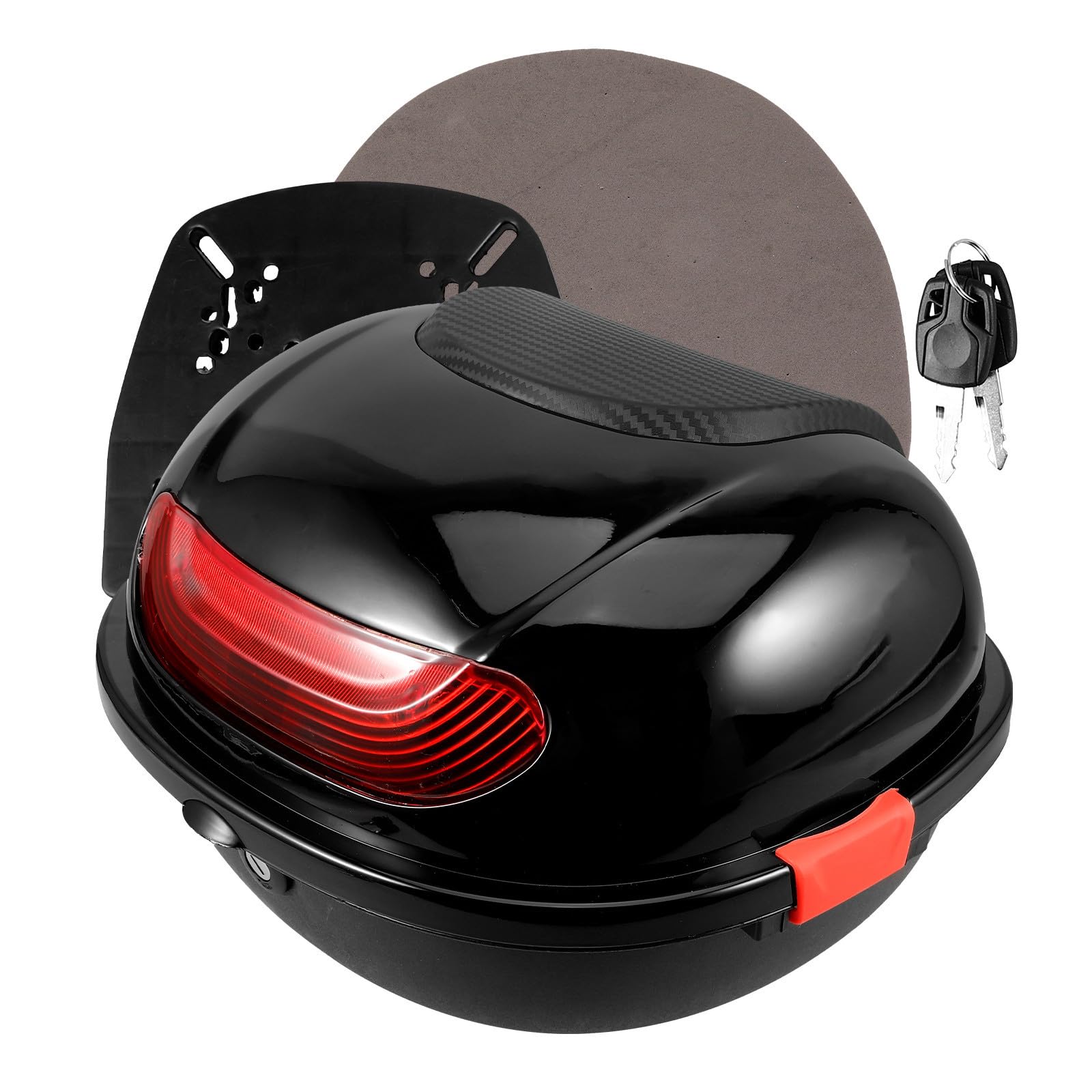 Bauletto Moto 2 Caschi in Pp, Box Posteriore per Moto con Schienale