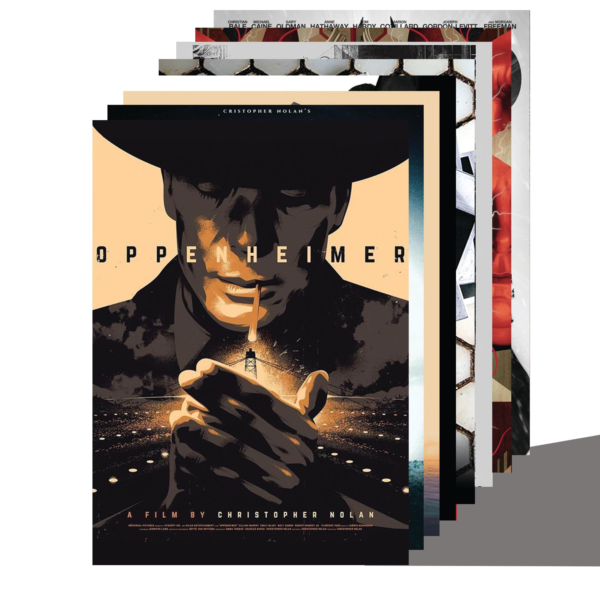 AROA Set of 8 Cult Christopher Nolan Movies of All Time Model : 107 Wall Stickers Wall Decor Poster for Room | Size : 8 in X 11.5 in | 300 GSM Wall Stickers-image-24