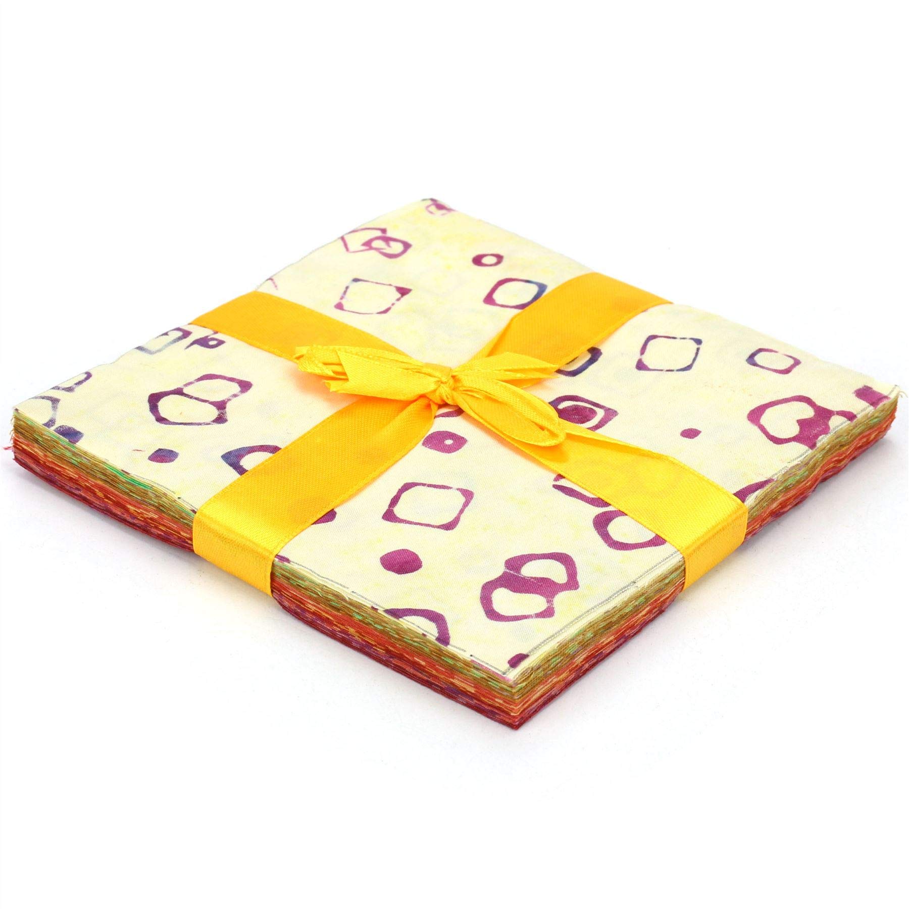 LOUDelephant Cotton Batik Pre Cut Fabric Bundles - Charm Pack - Dancing Flame — image 1