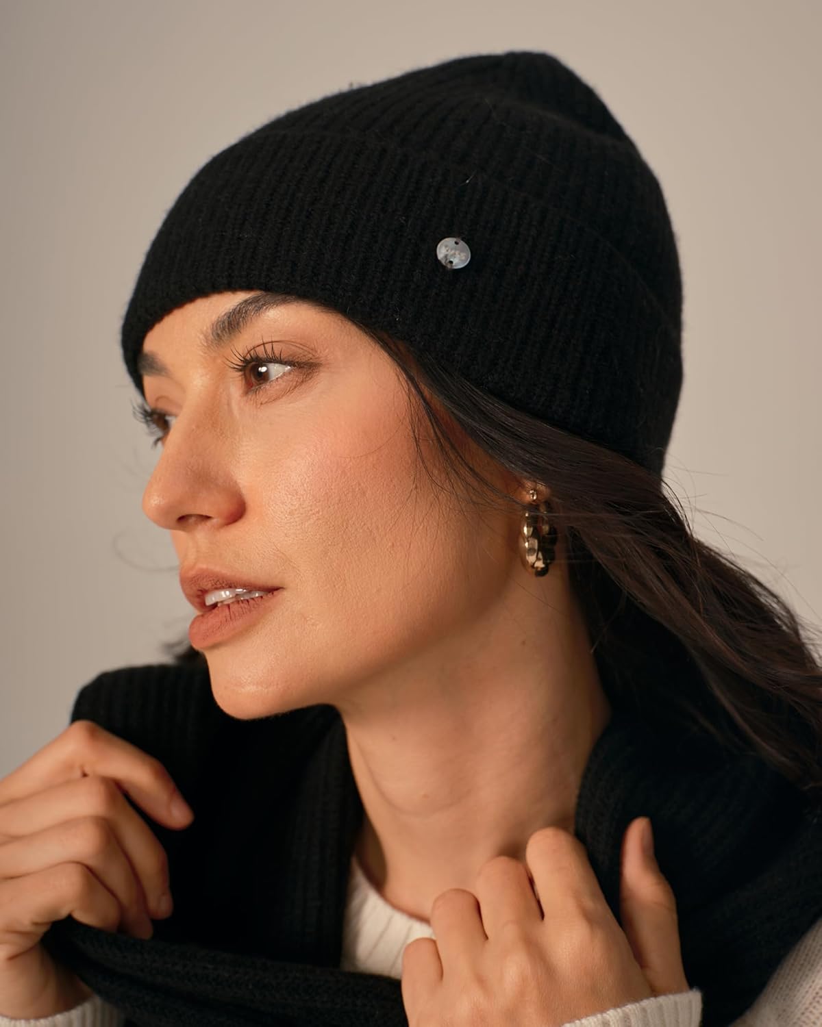 KVSS 100% Pure Cashmere Beanie for Women Cuff Knit Winter Hats | Luxury Cashmere from Inner Mongolia - Image 2