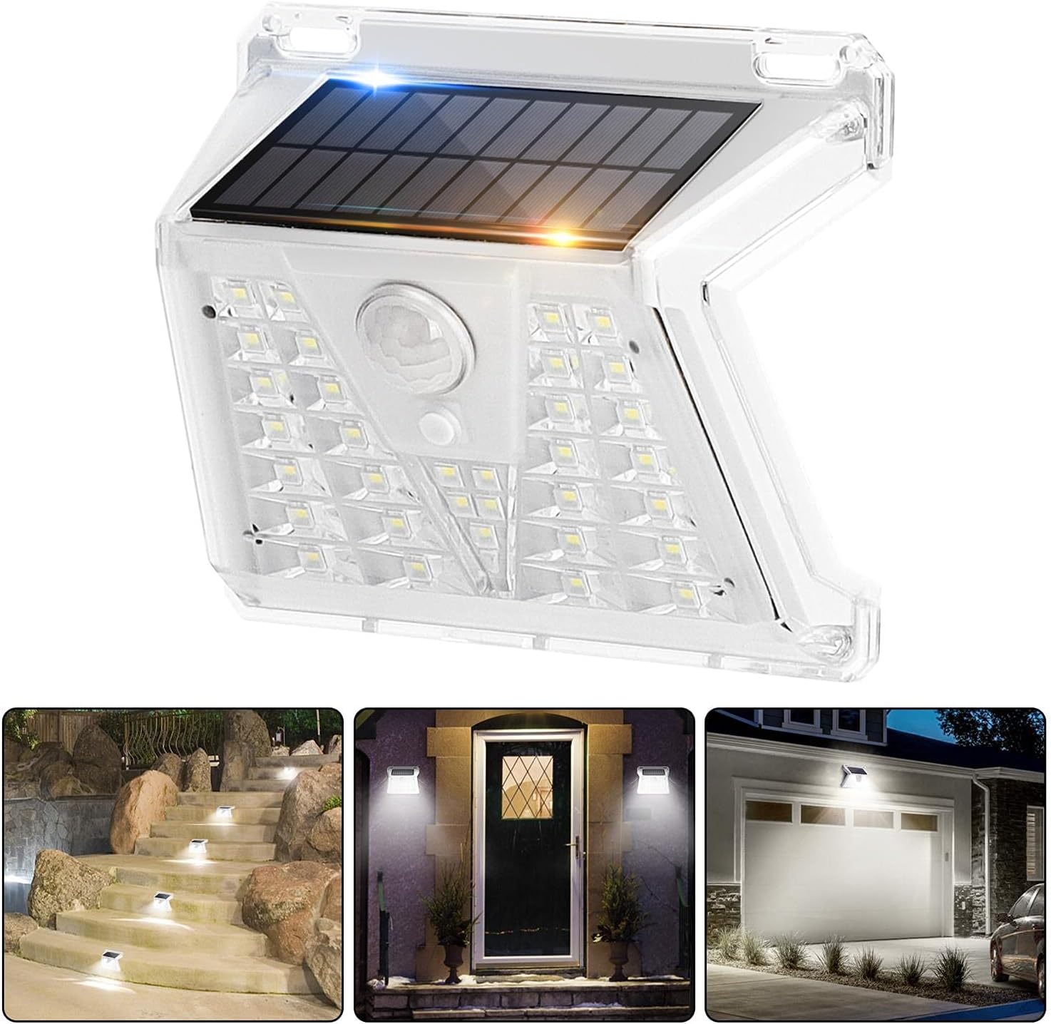 Aigostar Solar Security Lights Outdoor，1 Pack Solar Motion Sensor