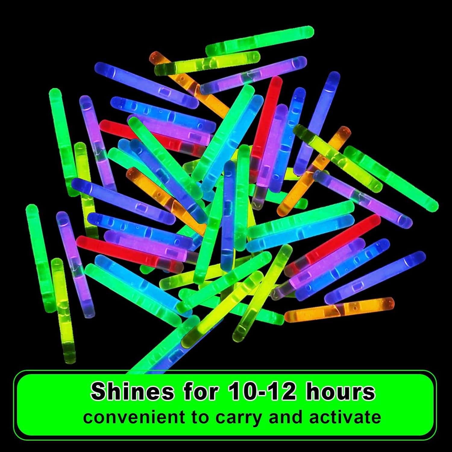1000 Pcs Fishing Glow Sticks Bulk 1.6 Inch Small Glow Night Fishing Glow Stick Mini Underwater Light Stick Rod Tip Glow Sticks for Rave Christmas Easter Halloween Party Decor Supplies