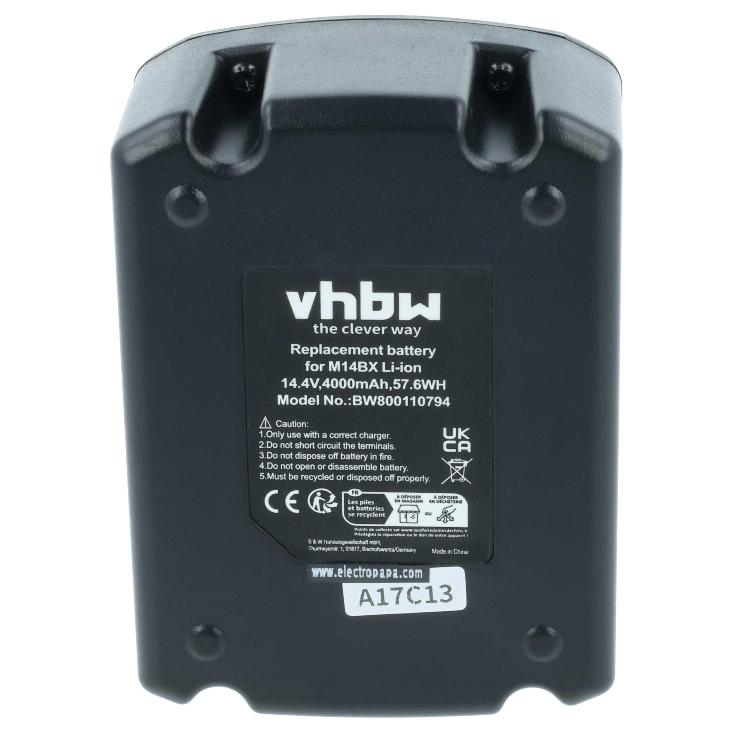 vhbw Batería Compatible con BTI Remachadora a batería 14,4 V