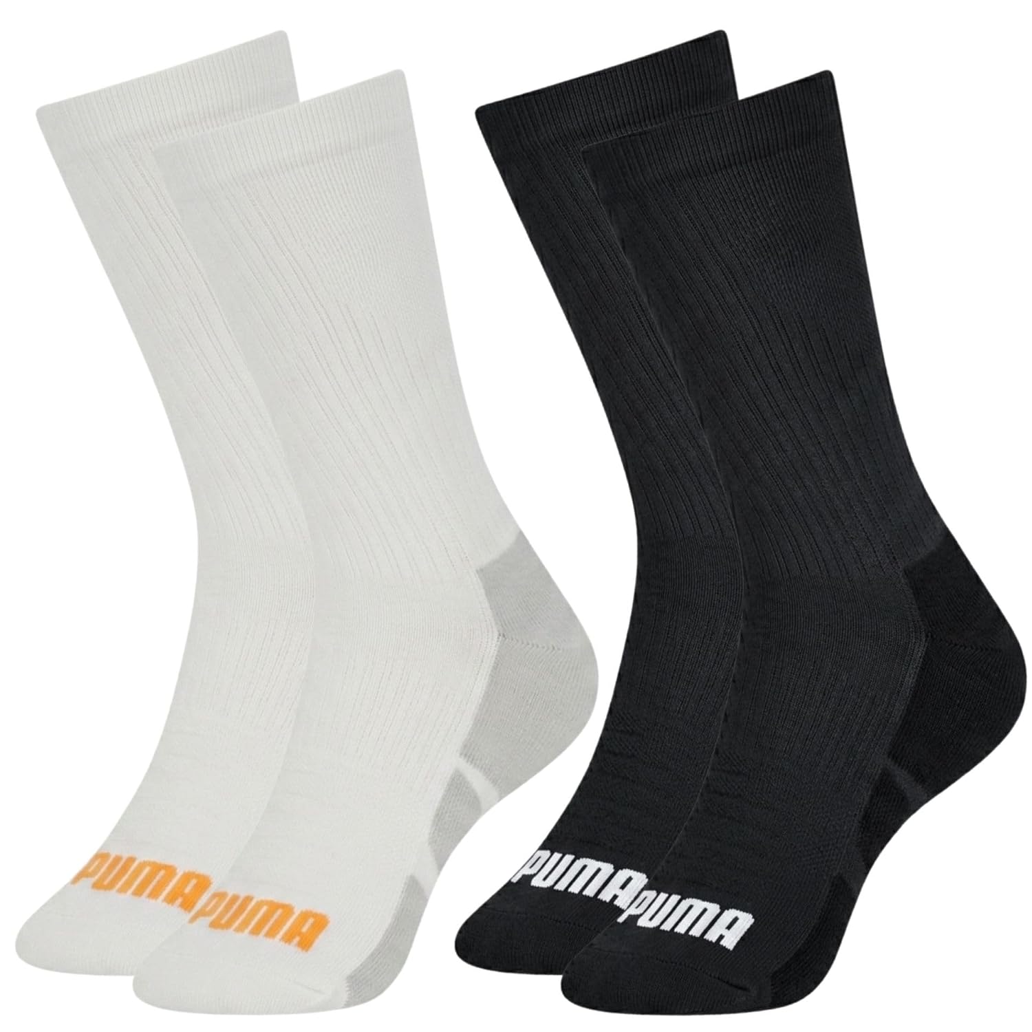 Kit 2 Pares Meia Puma Masculina Cano Alto Para Corrida Em Poliamida Esportiva