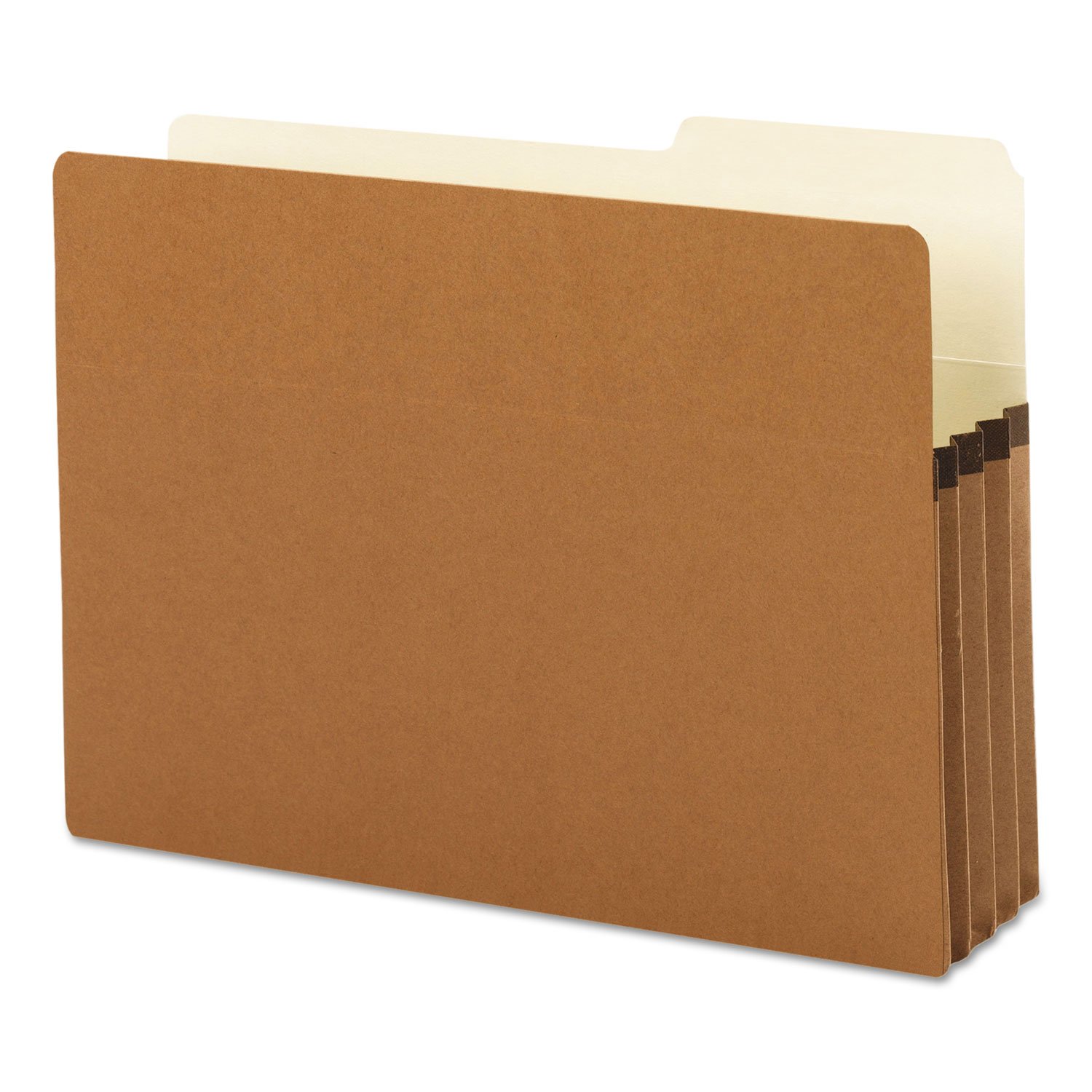 Smead File Pocket, 2/5-Cut Tab Right Position, Guide Height, 3-1/2" Expansion, Legal Size, Redrope, 25 per Box (74088)