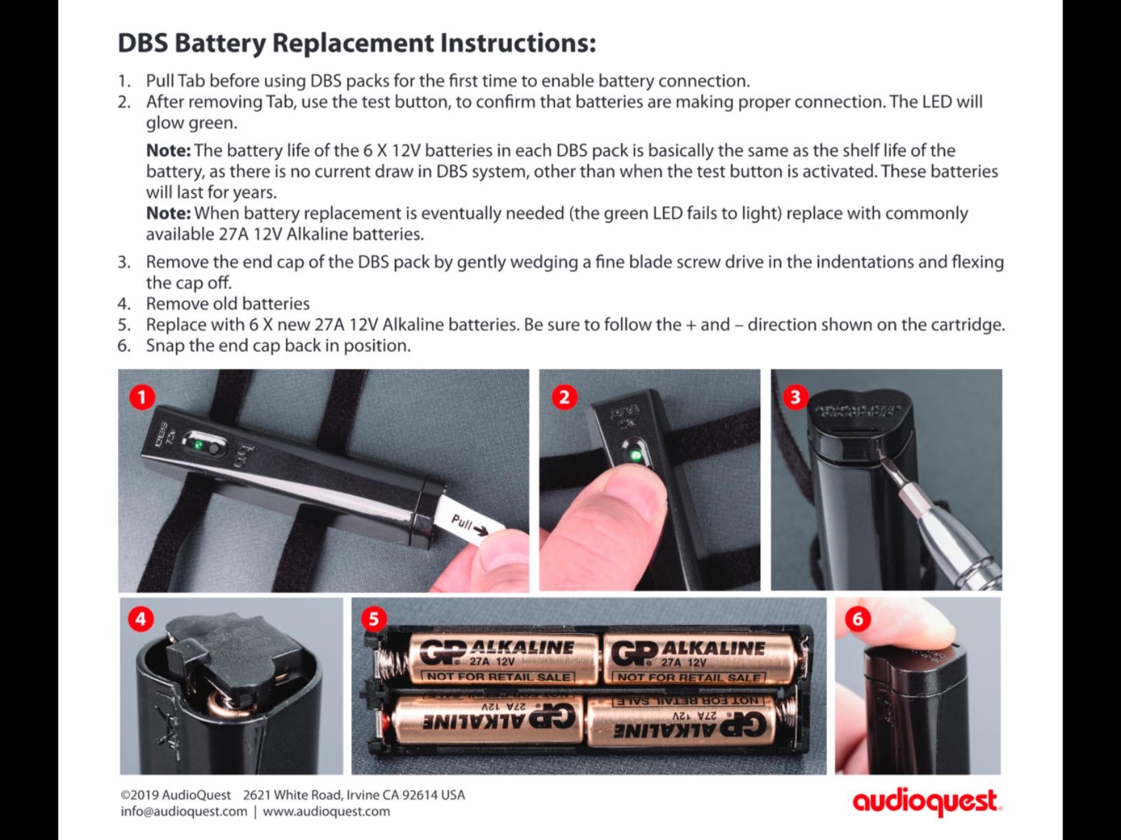 AudioQuest DBS Portable Battery Pack with NoiseDissipation