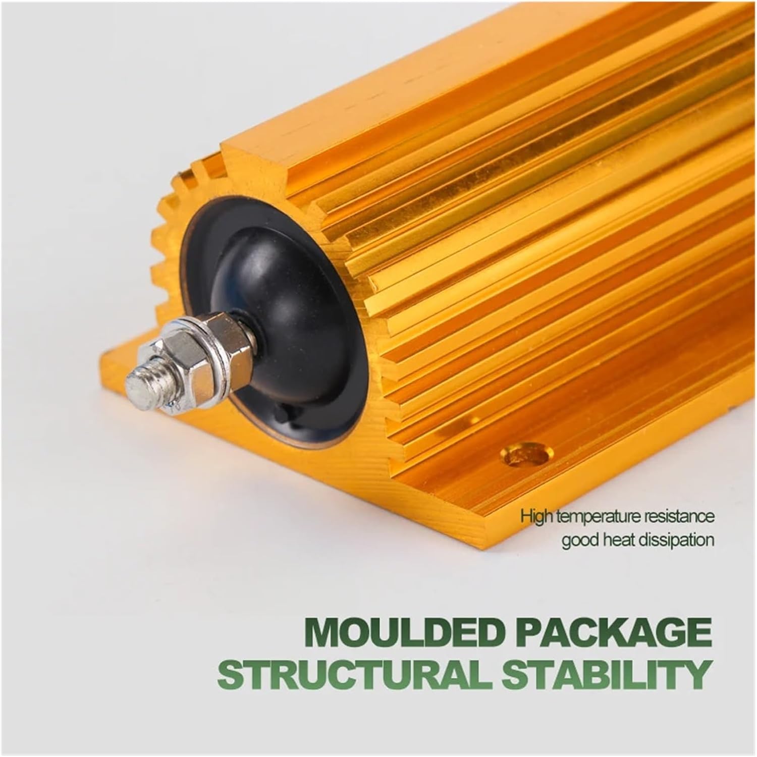 High power gold aluminum shell Rxg24-200W 250W current limiting pre-charge load metal discharge resistor(250 Watts,5 Ohm)