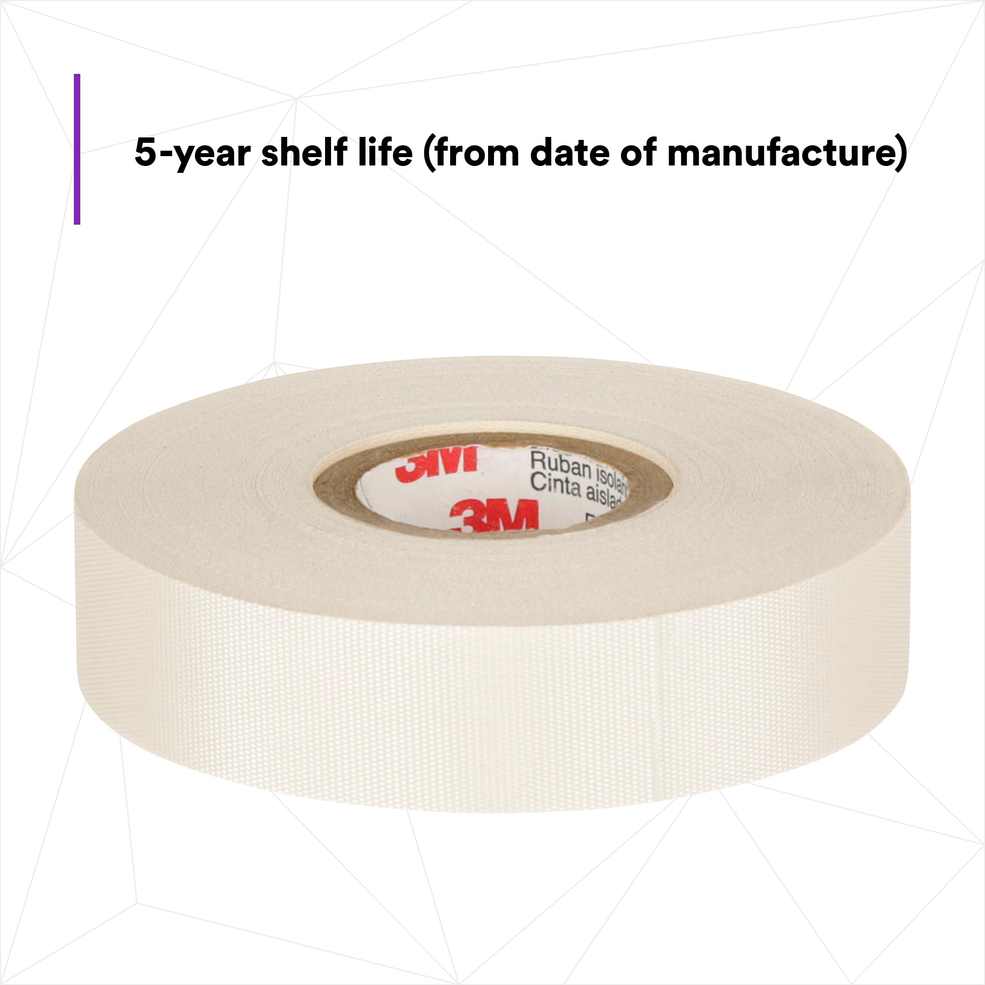 3M Isolierband für Glasgewebe, 60 cm x 180 cm, Weiß