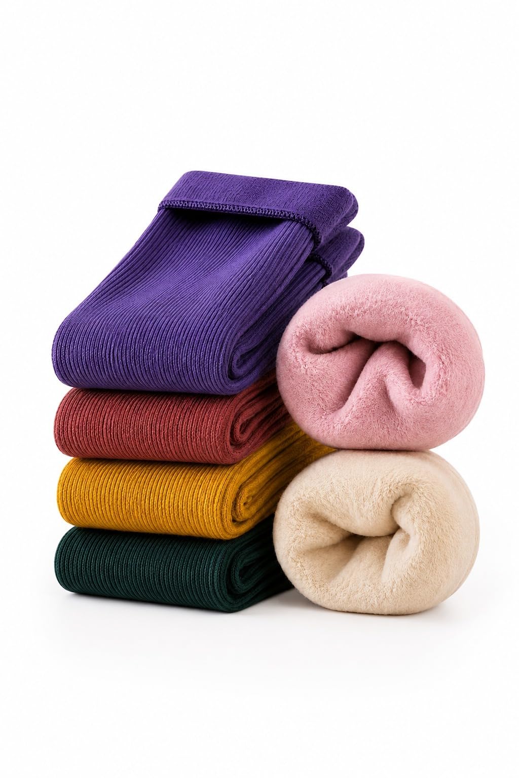 Woolen Socks for Women for Winters | Soft Thermal Warm Fur Inside | Thumb Toe Design (Pack of 3) Assorted Colous (Colour May Vary)