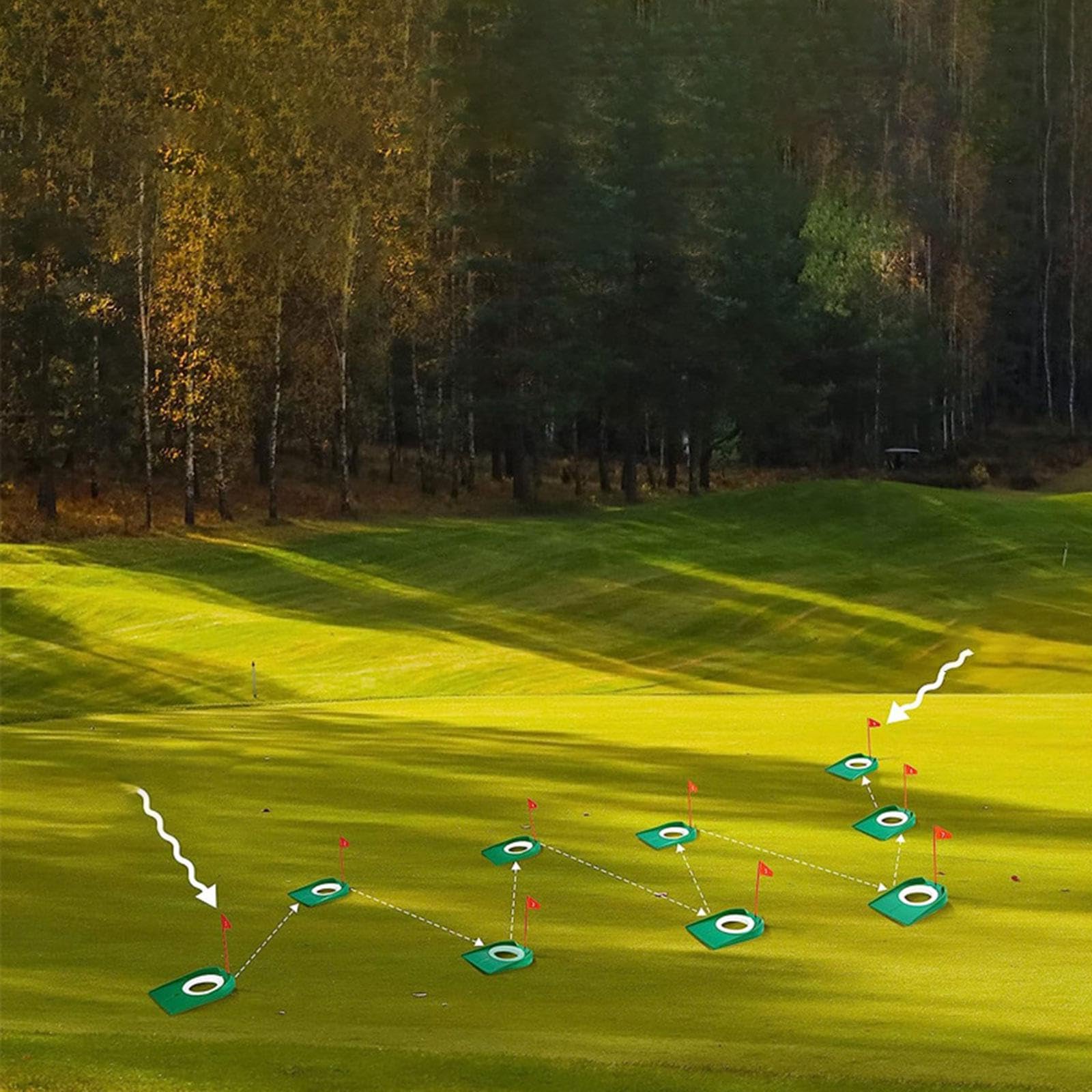 9 Piezas Copa de Golf para Entrenamiento de Putt Hoyos Numéricos Portables de PP Desmontable Mejora de Puntería Adecuada para Oficina Hogar Y Jardín F