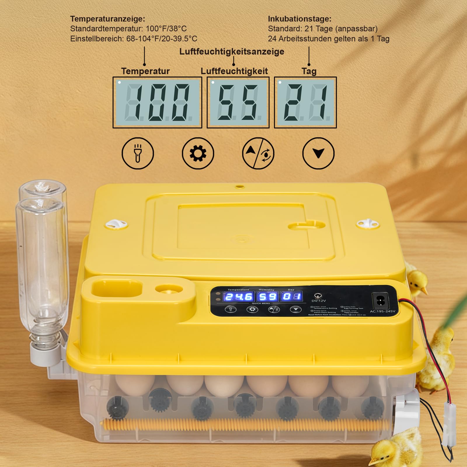 LEADZM Brutautomat VollautomatischInkubator Hühner Ecuador