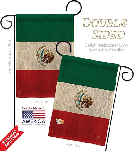 Miniatura 9 de Breeze Decor HG108357 - Bandera de país de México con impresiones de la nacionalidad del mundo, diseño de casa vertical de 28.0 x 40.0 in, jardín de
