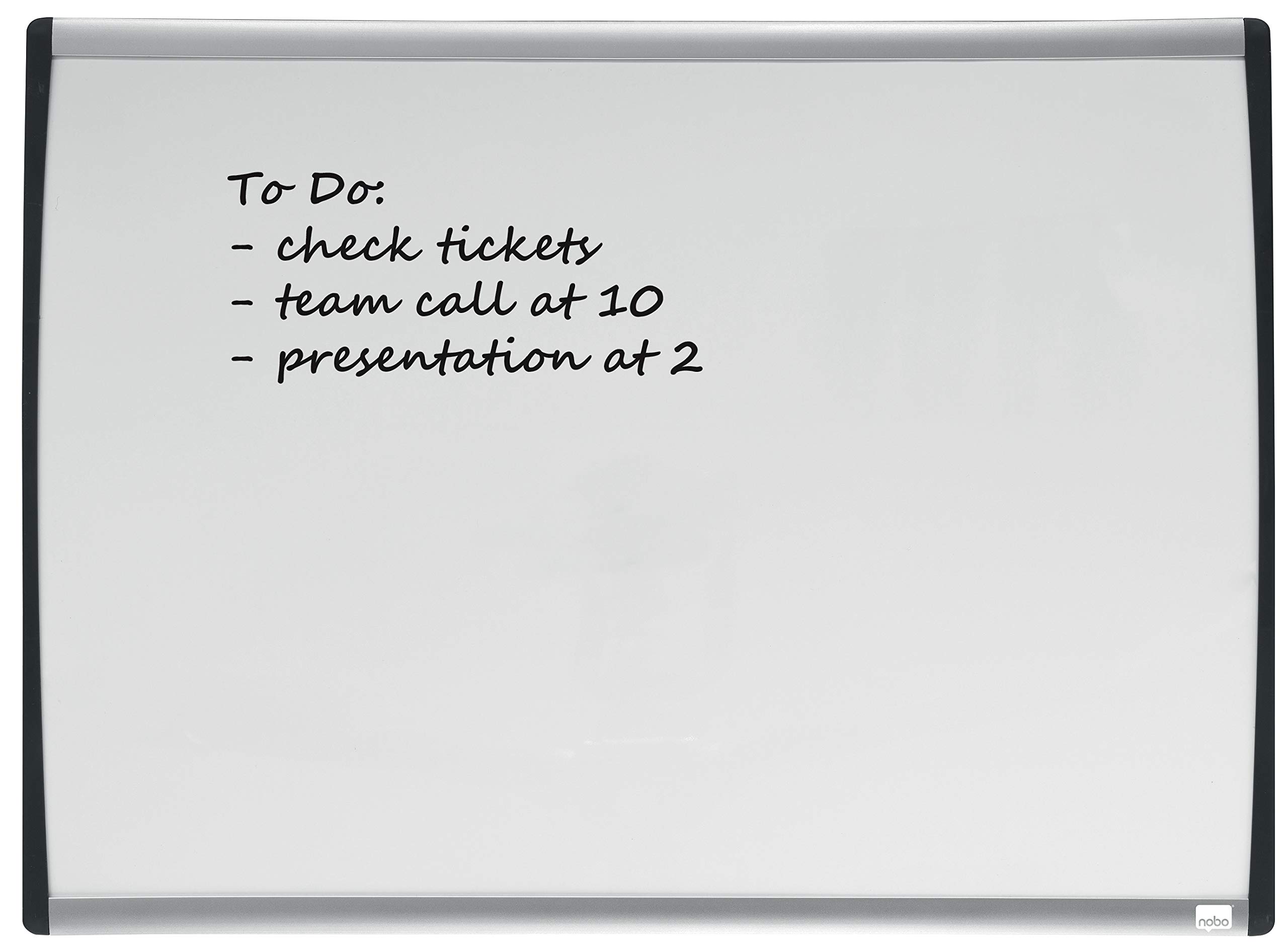 Rexel Magnetic Dry Wipe Personal Whiteboard, 585 x 430 mm, Arched Frame, Includes Marker, Magnets and Fitting Kit, White, 1903783