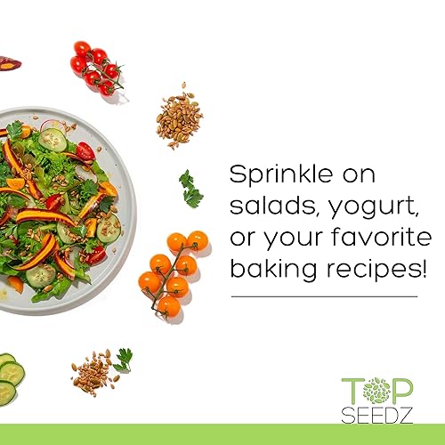 Miniatura 6 de Top Seedz Paquete de galletas de semillas veganas sin gluten y semillas tostadas de lujo  1 bolsa de semillas tostadas de sal marina  5 paquetes de