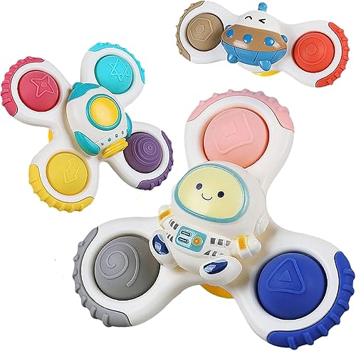 3 juguetes giratorios con ventosa para niños pequeños de 1 a 3 años, juguetes giratorios para niños, juguetes giratorios de ventana, juguetes disponible en Yaxa Venezuela