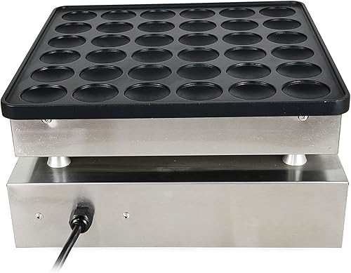 Miniatura 3 de Mini máquina eléctrica para hacer panqueques de 36 agujeros, 1000 W, plancha comercial holandesa para panqueques, máquina comercial para hacer