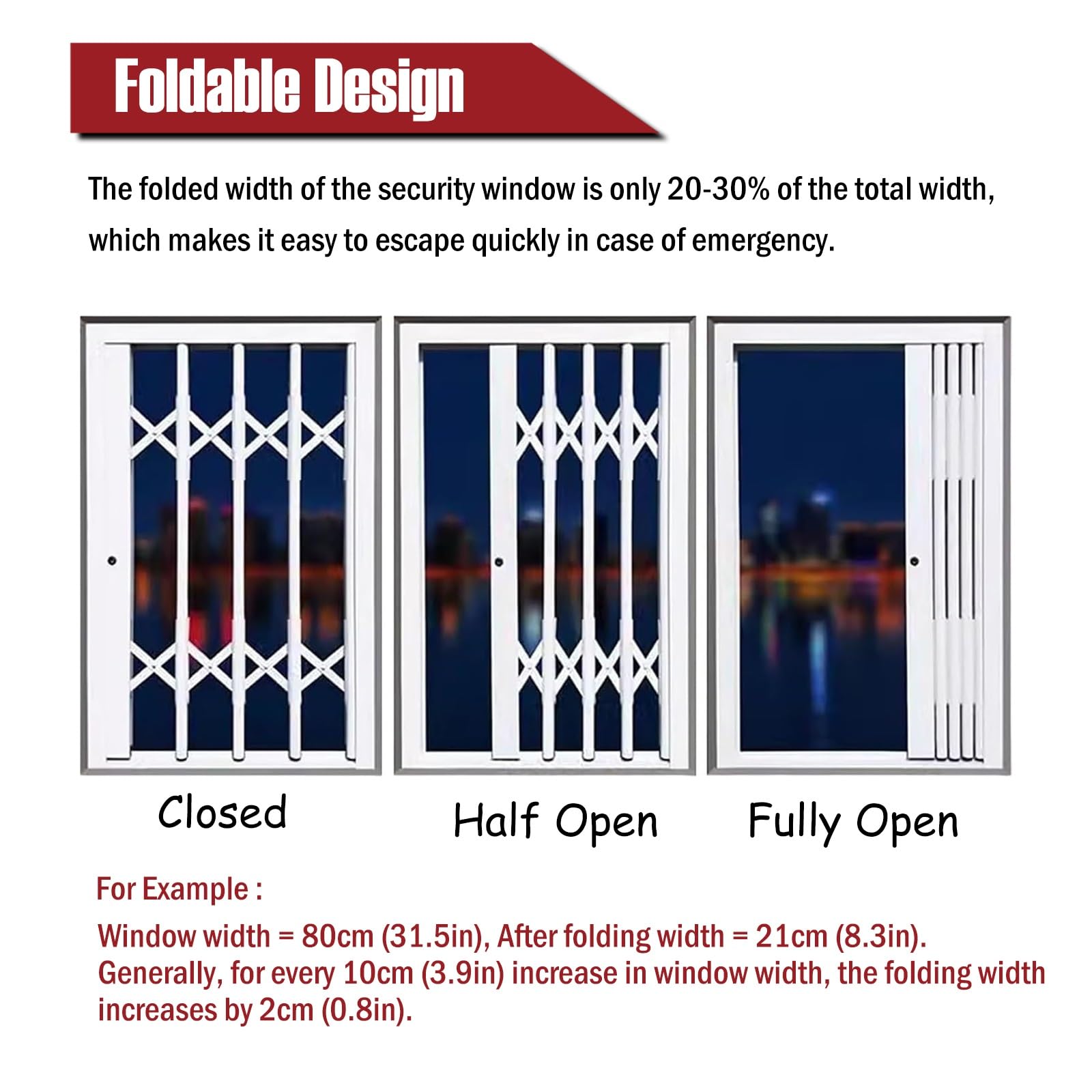 Sistema de seguridad para ventanas de seguridad para niños y mascotas, diseño retráctil y cerrable, fácil instalación, protección duradera para el hogar para niños y mascotas