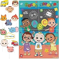 Vista 1 de amscan Cocomelon Scene Setters® con accesorios para fotos - 27.8 x 40 pulgadas Diseño surtido 1 juego de 16 piezas.