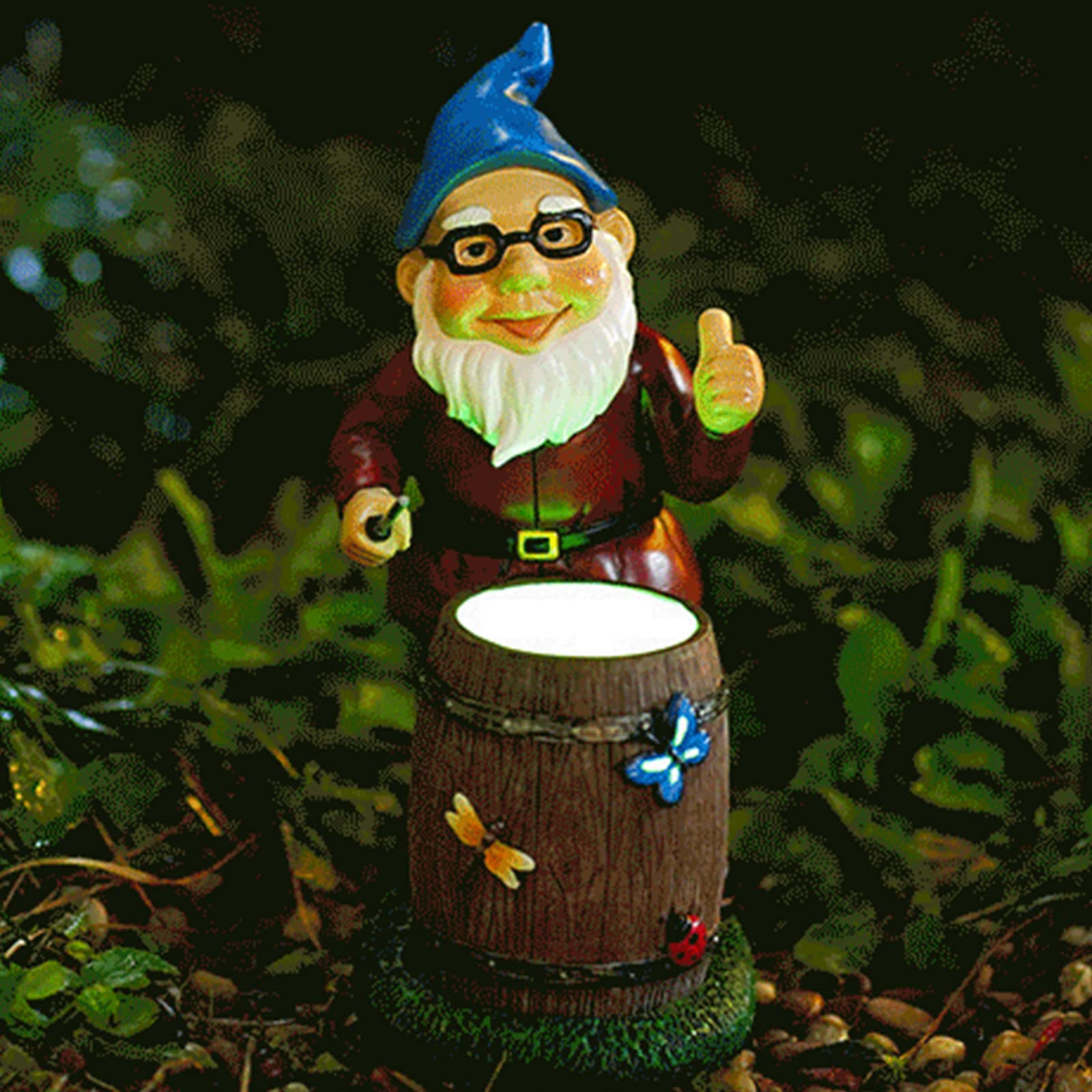 Tamburo Battendo Ornamenti Nani Decorazione Giardino Compleanno Resina Nani Statua Nani Figurine Resina