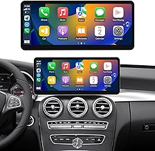 12.3" Ultra-Narrow Touchscreen Wireless CarPlay Android Auto Car Radio for Mercedes-Benz C GLC Class W205 2016-2018 Year with NTG5.0/5.1/5.2, Support Wireless Mirrorlink/Navigation