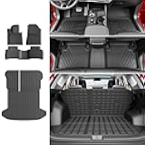 powoq Floor Mat Compatible with 2023-2026 Kia Sportage Fuel Cargo Liner with Backrest Mat TPE Replacement for 2023-2026 Kia Sportage Accessories (Trunk Mat with Backrest Mat+Floor Mat)