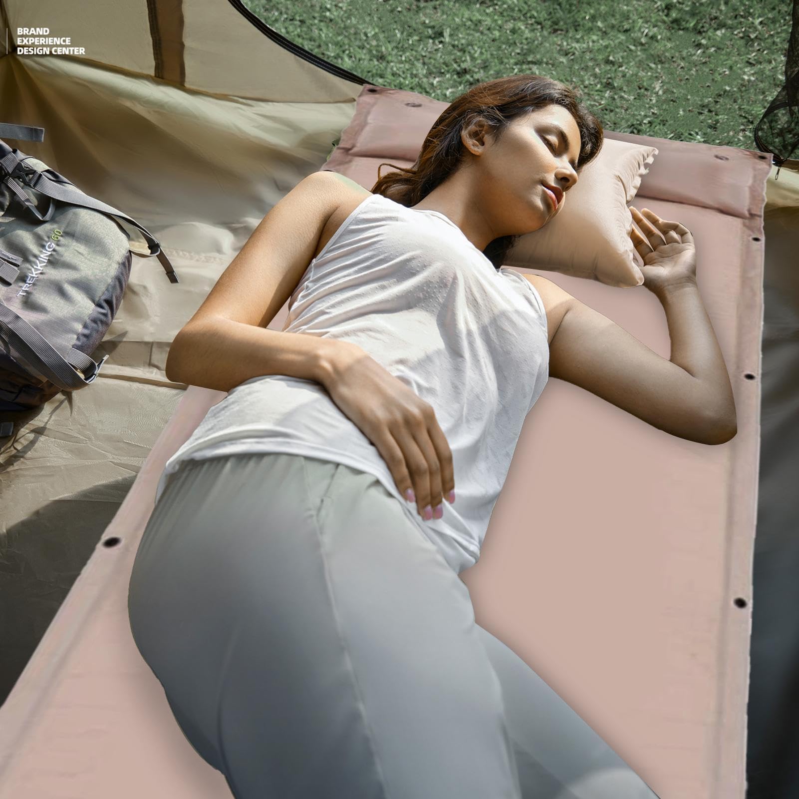 Colchón de Aire Para Acampar Colchoneta de Dormir Inflado Automático Para | Colchoneta de Camping Para Campistas Pescadores Viajeros Playa Picnic Pesca Patio Y Campamento Verano