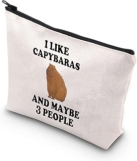 BDPWSS Capybara Makeup Bag Capybara Lover Gift I Like Capybaras and Maybe 3 People for Rodent Animal Lover Zipper Pouch (I Like Capybaras CA)