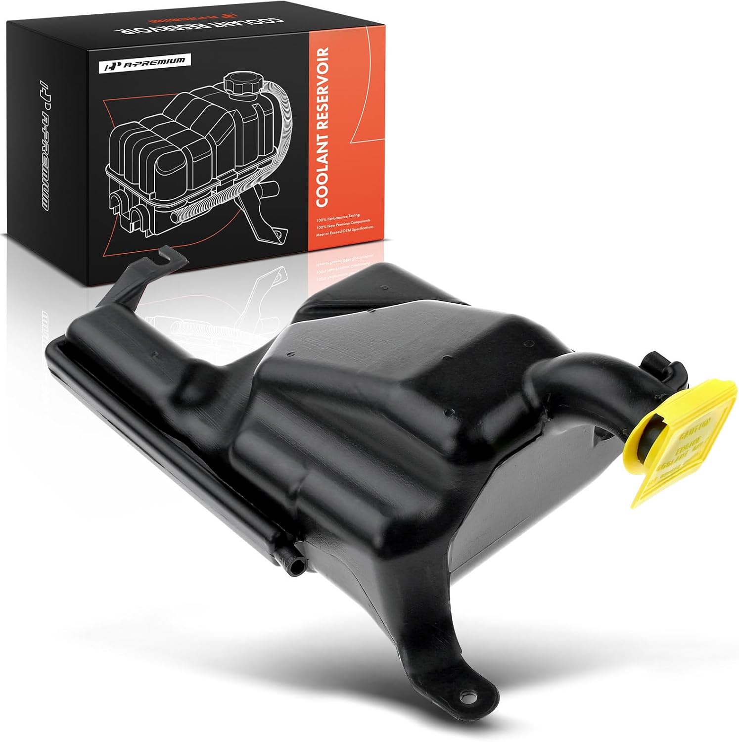 A-Premium Engine Coolant Overflow Recovery Reservoir Tank [with Cap] Compatible with Dodge Dakota 1999, Durango 1998-1999, 2.5L 3.9L 5.2L 5.9L, Petrol - Front Side