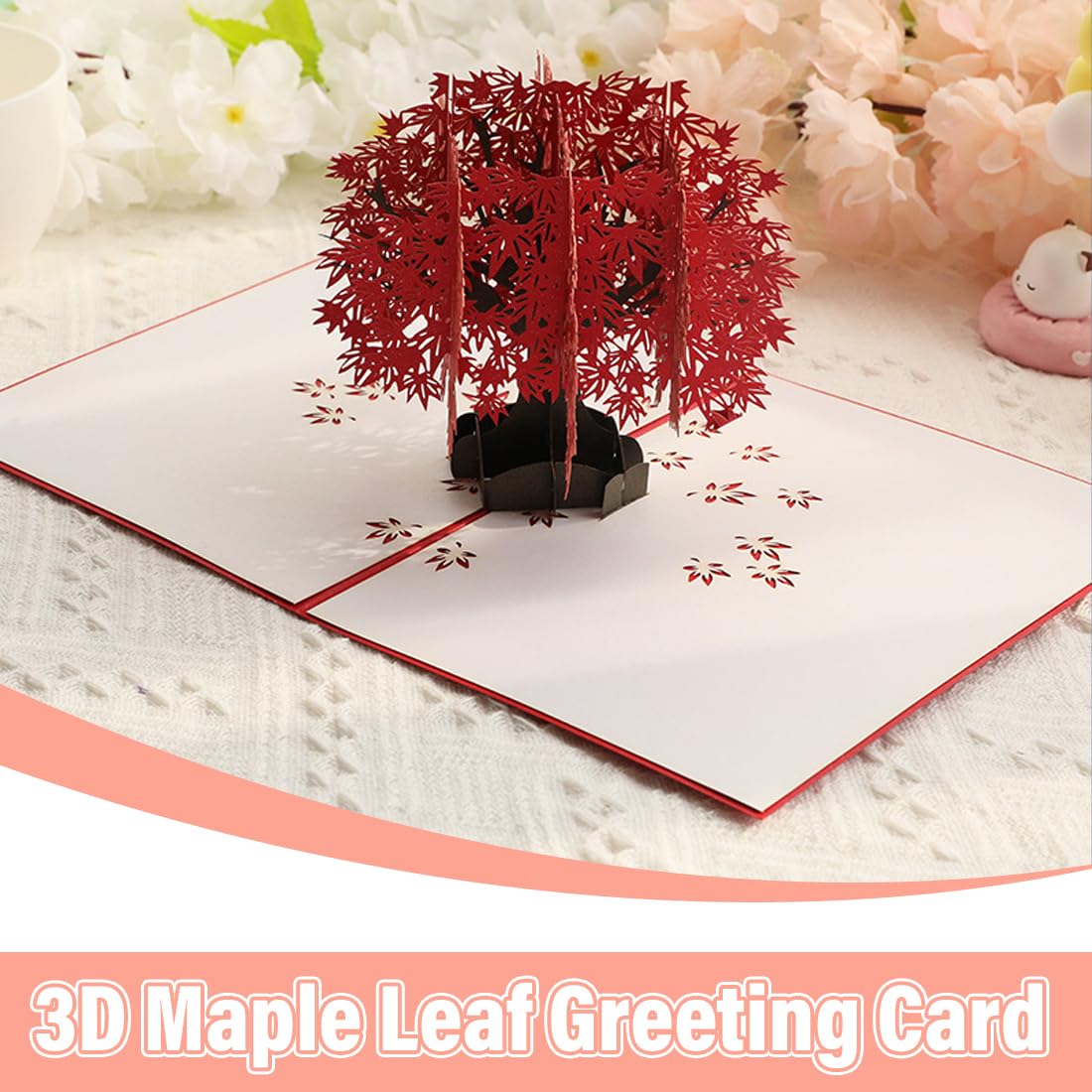 Albero verde, natura, foresta, albero della vita, biglietto pieghevole 3D, biglietto pop-up, biglietto di auguri, biglietto di auguri, biglietto regalo (verde